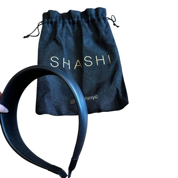 Revolve Shashi Black Faux Leather Lilith Headband main image 10